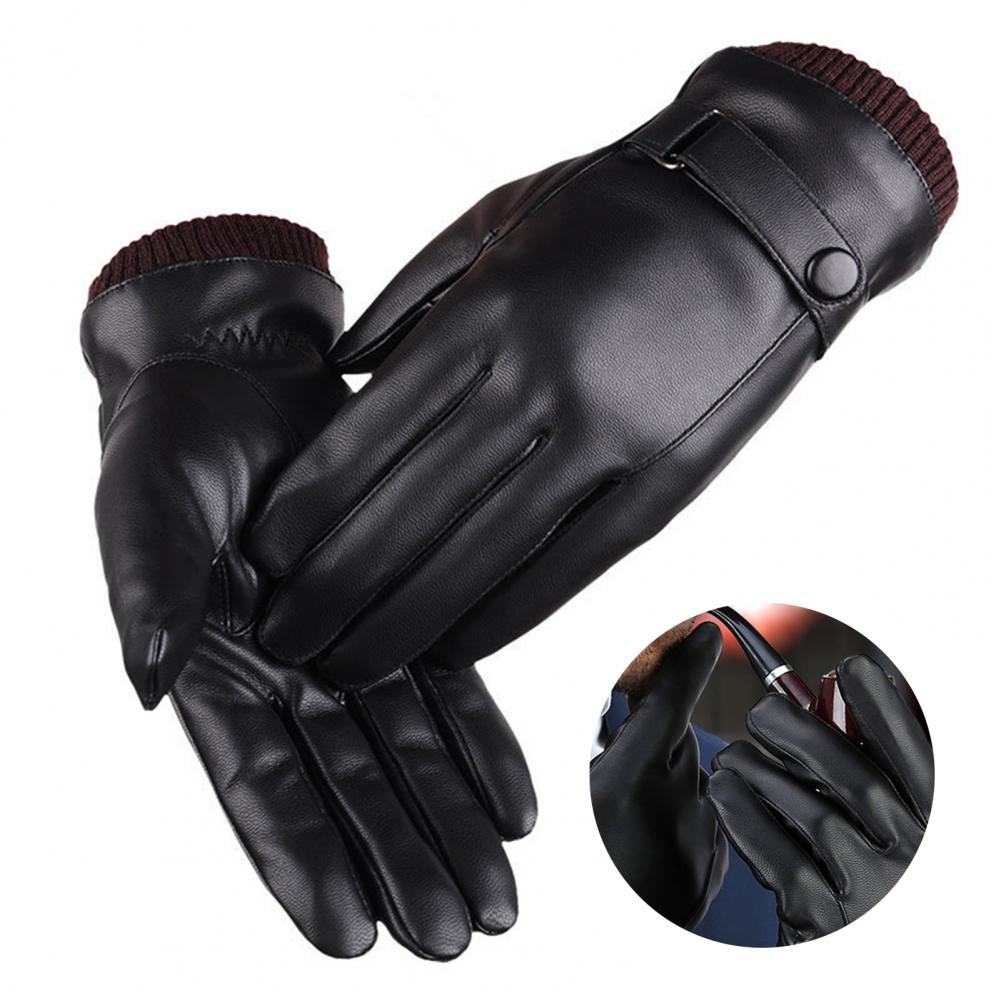 Winter Glove Insulated - Guantes de piel sintética de dedo