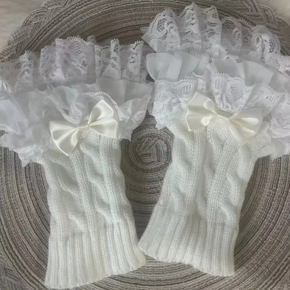 Fingerless Glove Knit - 1 par de guantes de encaje