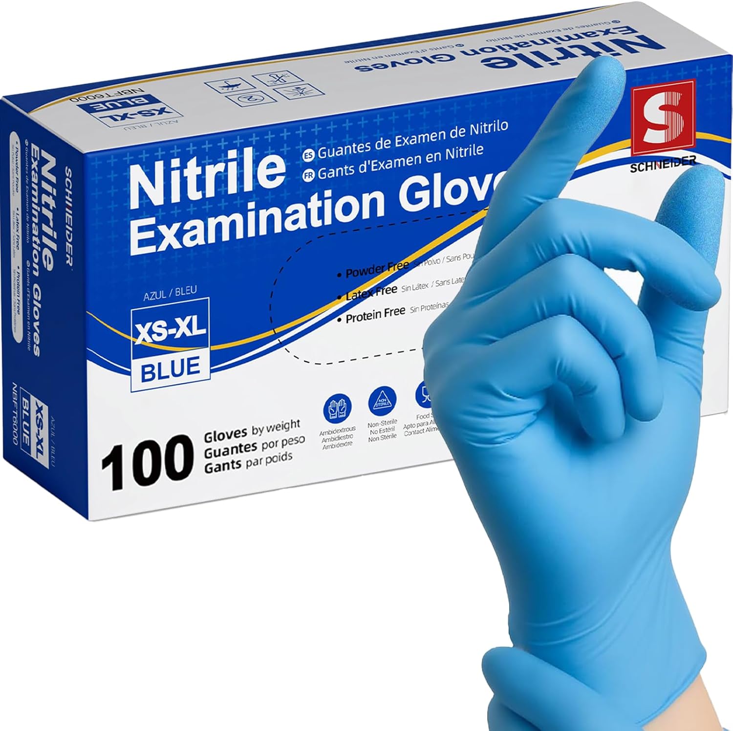 Guantes de examen de nitrilo d - Exam Glove Nitrile reseña y precio