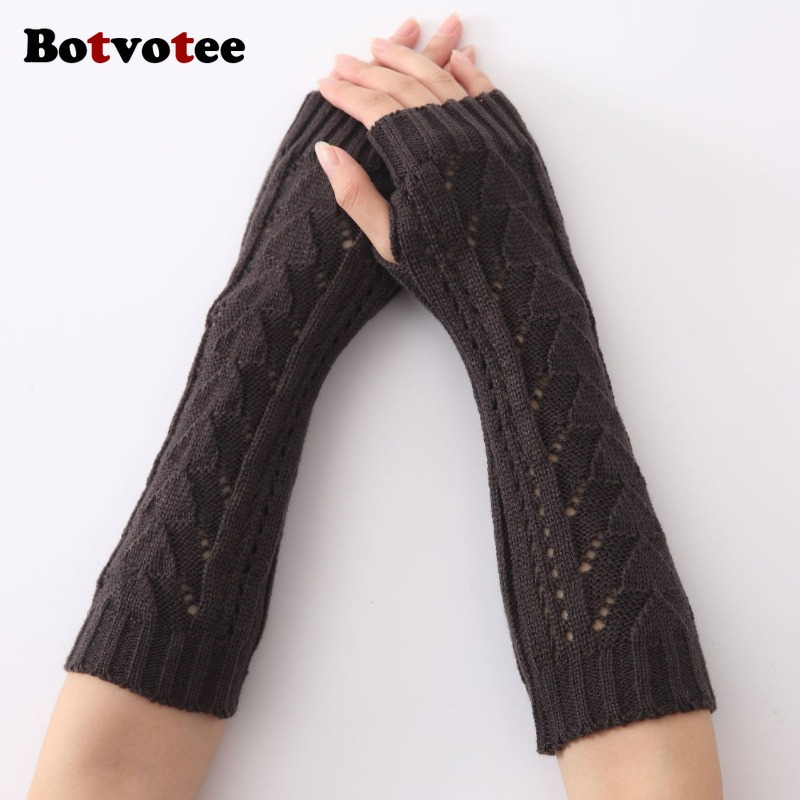 Botvotee para Mujer, Guantes d - Fingerless Glove Knit reseña y precio