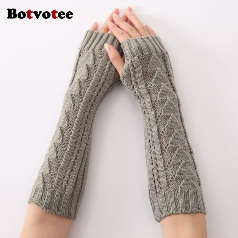 Botvotee para Mujer, Guantes d - Fingerless Glove Knit reseña y precio