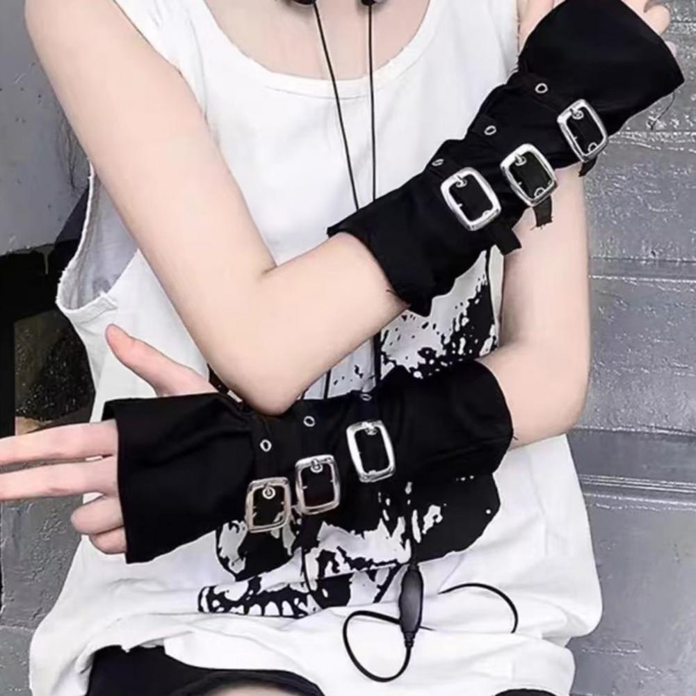 Calentadores de brazos góticos - Fingerless Glove Knit reseña y precio